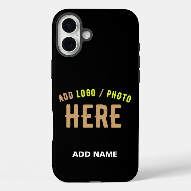STYLISH MODERN CUSTOMIZABLE BLACK VERIFIED BRANDED Case-Mate iPhone CASE (Back)