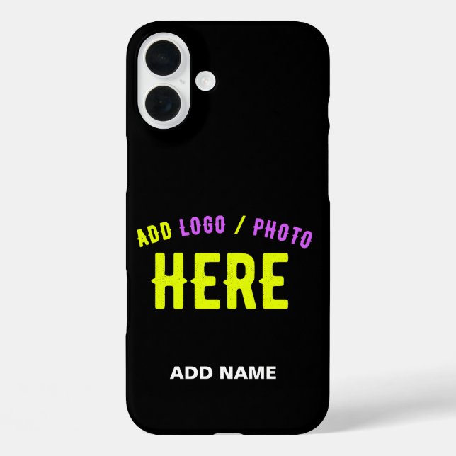 STYLISH MODERN CUSTOMIZABLE BLACK VERIFIED BRANDED Case-Mate iPhone CASE (Back)