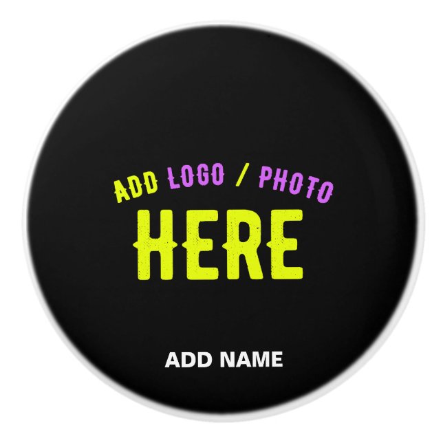 STYLISH MODERN CUSTOMIZABLE BLACK VERIFIED BRANDED CERAMIC KNOB (Front)