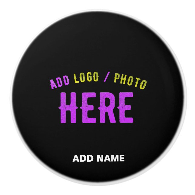 STYLISH MODERN CUSTOMIZABLE BLACK VERIFIED BRANDED CERAMIC KNOB (Front)
