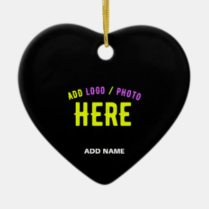 STYLISH MODERN CUSTOMIZABLE BLACK VERIFIED BRANDED CERAMIC ORNAMENT