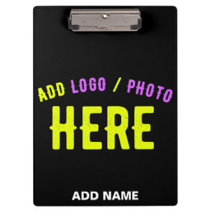 STYLISH MODERN CUSTOMIZABLE BLACK VERIFIED BRANDED CLIPBOARD