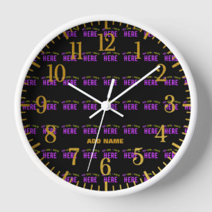 STYLISH MODERN CUSTOMIZABLE BLACK VERIFIED BRANDED CLOCK