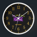 STYLISH MODERN CUSTOMIZABLE BLACK VERIFIED BRANDED CLOCK<br><div class="desc">THIS IS A DESIGN FITTING FOR EVERYONE.YOU CAN CHANGE, RESIZE OR ADD LOGO, PHOTO, TEXT AND COLOURS THE WAY YOU LIKE.THANK YOU.</div>