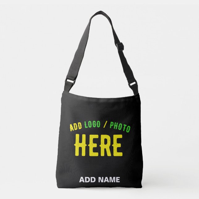 STYLISH MODERN CUSTOMIZABLE BLACK VERIFIED BRANDED CROSSBODY BAG (Front)
