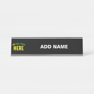 STYLISH MODERN CUSTOMIZABLE BLACK VERIFIED BRANDED DESK NAME PLATE