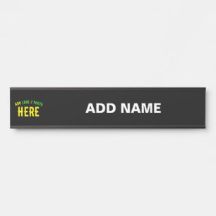 STYLISH MODERN CUSTOMIZABLE BLACK VERIFIED BRANDED DOOR SIGN