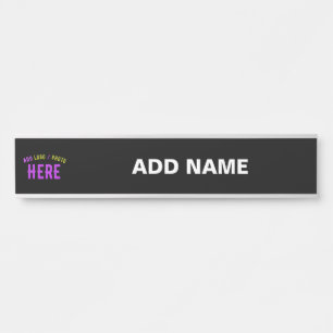 STYLISH MODERN CUSTOMIZABLE BLACK VERIFIED BRANDED DOOR SIGN