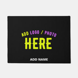 STYLISH MODERN CUSTOMIZABLE BLACK VERIFIED BRANDED DOORMAT