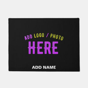 STYLISH MODERN CUSTOMIZABLE BLACK VERIFIED BRANDED DOORMAT