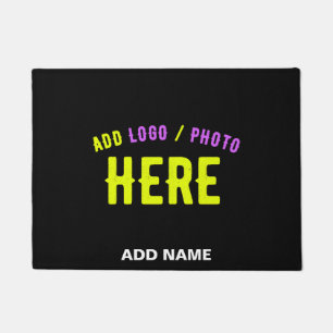 STYLISH MODERN CUSTOMIZABLE BLACK VERIFIED BRANDED DOORMAT