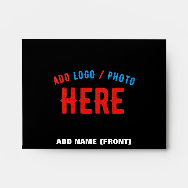 STYLISH MODERN CUSTOMIZABLE BLACK VERIFIED BRANDED ENVELOPE (Front)