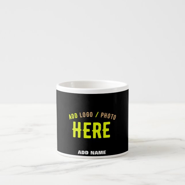 STYLISH MODERN CUSTOMIZABLE BLACK VERIFIED BRANDED ESPRESSO CUP (Front)