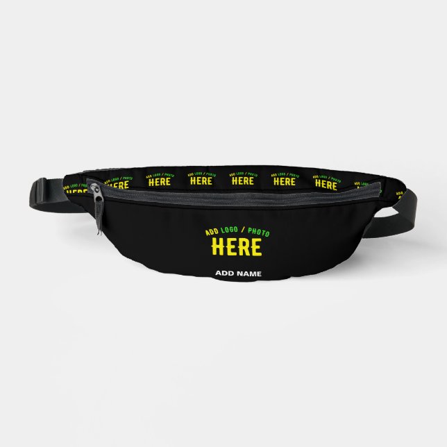 STYLISH MODERN CUSTOMIZABLE BLACK VERIFIED BRANDED FANNY PACK (Front)