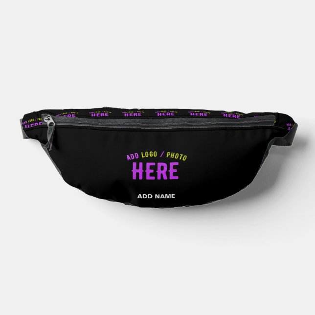 STYLISH MODERN CUSTOMIZABLE BLACK VERIFIED BRANDED FANNY PACK (Lay Down)
