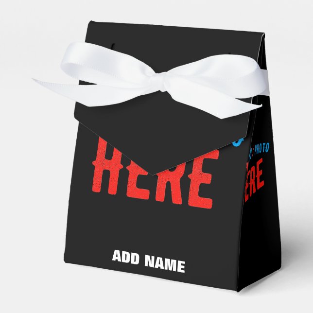 STYLISH MODERN CUSTOMIZABLE BLACK VERIFIED BRANDED FAVOR BOX (Front Side)