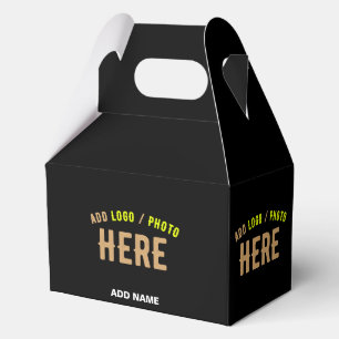 STYLISH MODERN CUSTOMIZABLE BLACK VERIFIED BRANDED FAVOR BOX