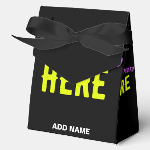 STYLISH MODERN CUSTOMIZABLE BLACK VERIFIED BRANDED FAVOR BOX