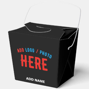 STYLISH MODERN CUSTOMIZABLE BLACK VERIFIED BRANDED FAVOR BOX
