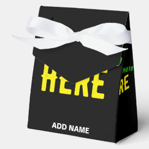 STYLISH MODERN CUSTOMIZABLE BLACK VERIFIED BRANDED FAVOR BOX