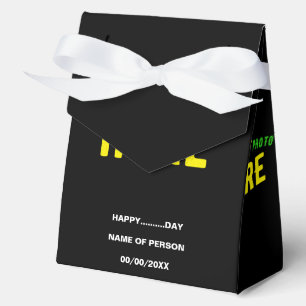 STYLISH MODERN CUSTOMIZABLE BLACK VERIFIED BRANDED FAVOR BOX