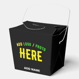 STYLISH MODERN CUSTOMIZABLE BLACK VERIFIED BRANDED FAVOR BOX
