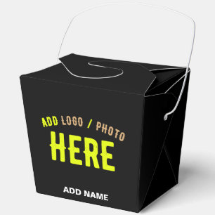 STYLISH MODERN CUSTOMIZABLE BLACK VERIFIED BRANDED FAVOR BOX