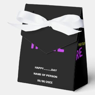 STYLISH MODERN CUSTOMIZABLE BLACK VERIFIED BRANDED FAVOR BOX
