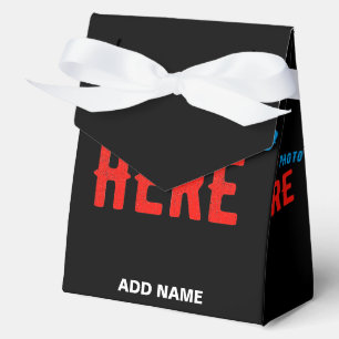 STYLISH MODERN CUSTOMIZABLE BLACK VERIFIED BRANDED FAVOR BOX