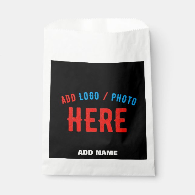 STYLISH MODERN CUSTOMIZABLE BLACK VERIFIED BRANDED FAVOUR BAG (Front)