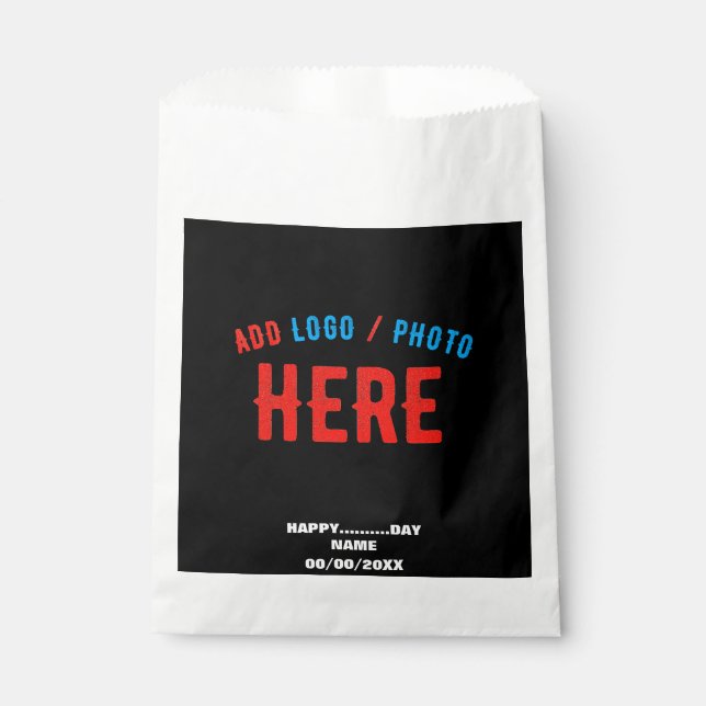 STYLISH MODERN CUSTOMIZABLE BLACK VERIFIED BRANDED FAVOUR BAG (Front)