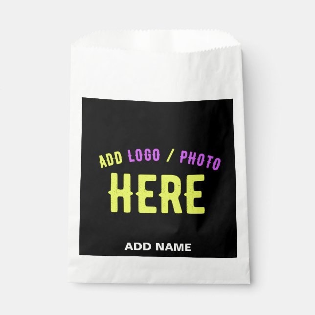 STYLISH MODERN CUSTOMIZABLE BLACK VERIFIED BRANDED FAVOUR BAG (Front)