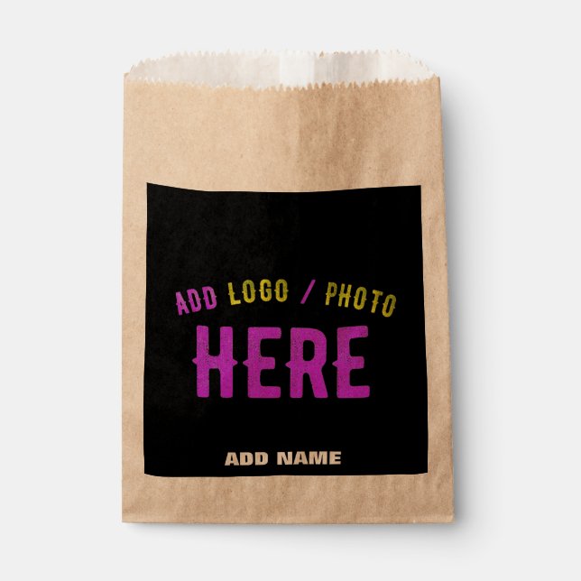 STYLISH MODERN CUSTOMIZABLE BLACK VERIFIED BRANDED FAVOUR BAG (Front)