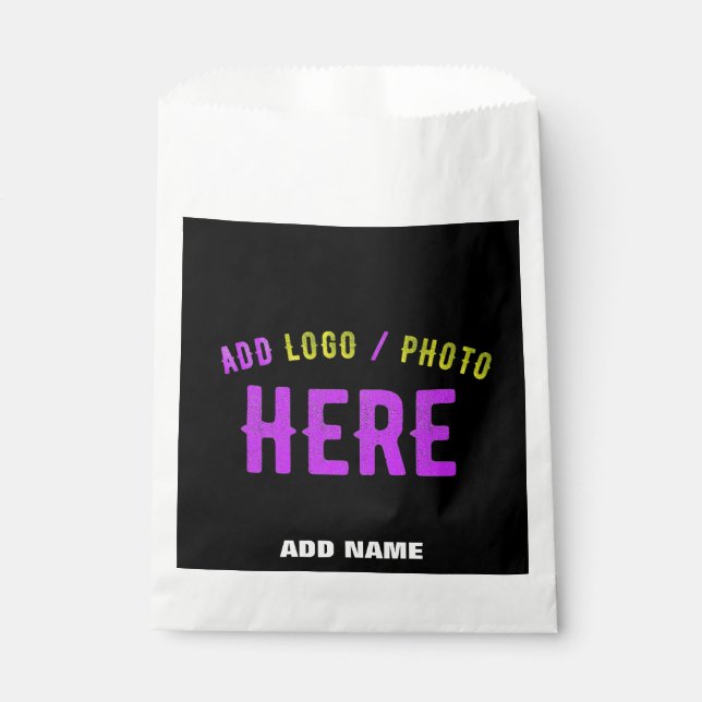 STYLISH MODERN CUSTOMIZABLE BLACK VERIFIED BRANDED FAVOUR BAG (Front)