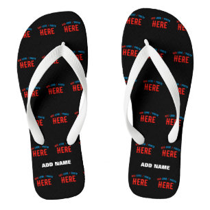 STYLISH MODERN CUSTOMIZABLE BLACK VERIFIED BRANDED FLIP FLOPS
