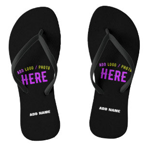 STYLISH MODERN CUSTOMIZABLE BLACK VERIFIED BRANDED FLIP FLOPS