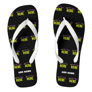 STYLISH MODERN CUSTOMIZABLE BLACK VERIFIED BRANDED FLIP FLOPS