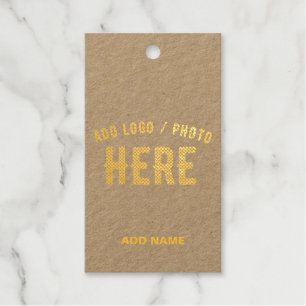 STYLISH MODERN CUSTOMIZABLE BLACK VERIFIED BRANDED GIFT TAGS