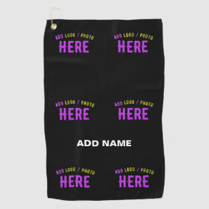 STYLISH MODERN CUSTOMIZABLE BLACK VERIFIED BRANDED GOLF TOWEL