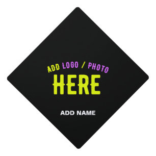 STYLISH MODERN CUSTOMIZABLE BLACK VERIFIED BRANDED GRADUATION CAP TOPPER