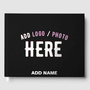 STYLISH MODERN CUSTOMIZABLE BLACK VERIFIED BRANDED GUEST BOOK
