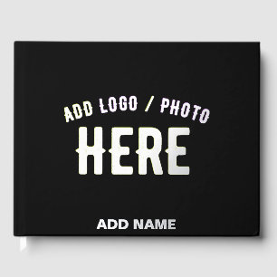 STYLISH MODERN CUSTOMIZABLE BLACK VERIFIED BRANDED GUEST BOOK