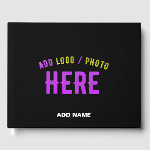 STYLISH MODERN CUSTOMIZABLE BLACK VERIFIED BRANDED GUEST BOOK