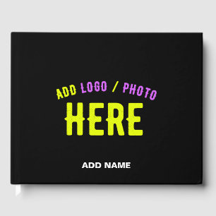 STYLISH MODERN CUSTOMIZABLE BLACK VERIFIED BRANDED GUEST BOOK