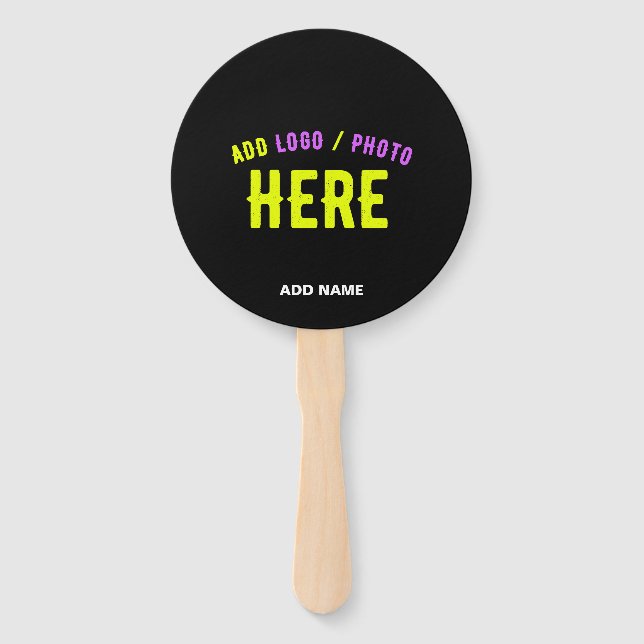 STYLISH MODERN CUSTOMIZABLE BLACK VERIFIED BRANDED HAND FAN (Front)