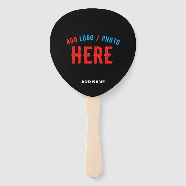 STYLISH MODERN CUSTOMIZABLE BLACK VERIFIED BRANDED HAND FAN (Front)