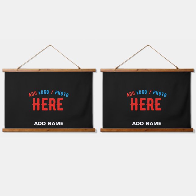 STYLISH MODERN CUSTOMIZABLE BLACK VERIFIED BRANDED HANGING TAPESTRY (Double)