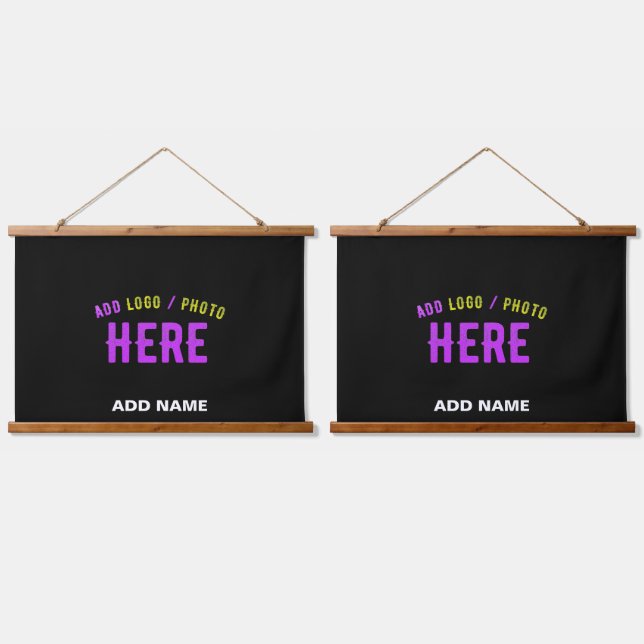 STYLISH MODERN CUSTOMIZABLE BLACK VERIFIED BRANDED HANGING TAPESTRY (Double)