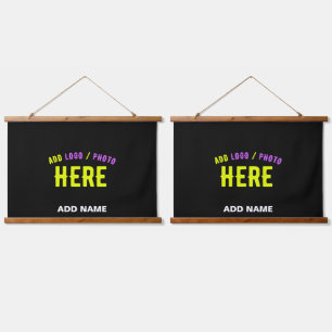 STYLISH MODERN CUSTOMIZABLE BLACK VERIFIED BRANDED HANGING TAPESTRY