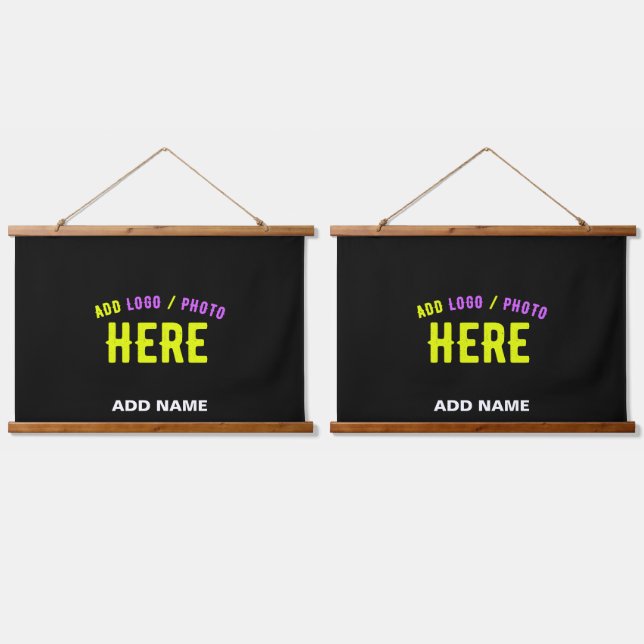 STYLISH MODERN CUSTOMIZABLE BLACK VERIFIED BRANDED HANGING TAPESTRY (Double)
